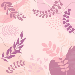 Hand drawn spring art background design. Template banner and cover.