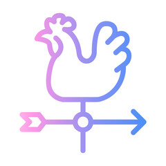 Obraz premium weather vane Line Gradient Icon