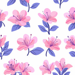 Azalea pattern.Exquisite vector floral patterns.