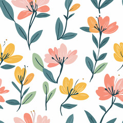 Azalea pattern.Exquisite vector floral patterns.