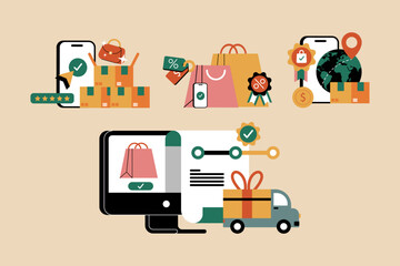 Global E-Commerce Illustration Pack