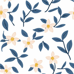  Jasmine pattern.Exquisite vector floral patterns.