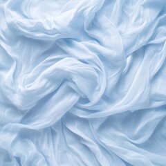 Obraz premium Draped Light Blue Silk Fabric Texture Background