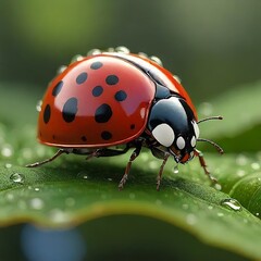 Fototapeta premium ladybird on a leaf
