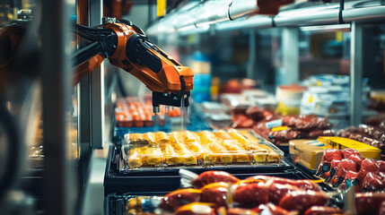 Mechanical arms constructing robotic arms for autonomous facial recognition in security systems in a tech lab, robotic arms fitting cameras, recognition software