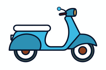 Obraz premium scooter silhouette vector art, modern sooty icon.