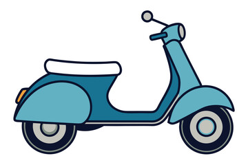 Obraz premium scooter silhouette vector art, modern sooty icon.
