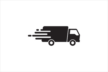 Fast delivery truck icon. Fast shipping. Design for website and mobile apps. Vector illustration.