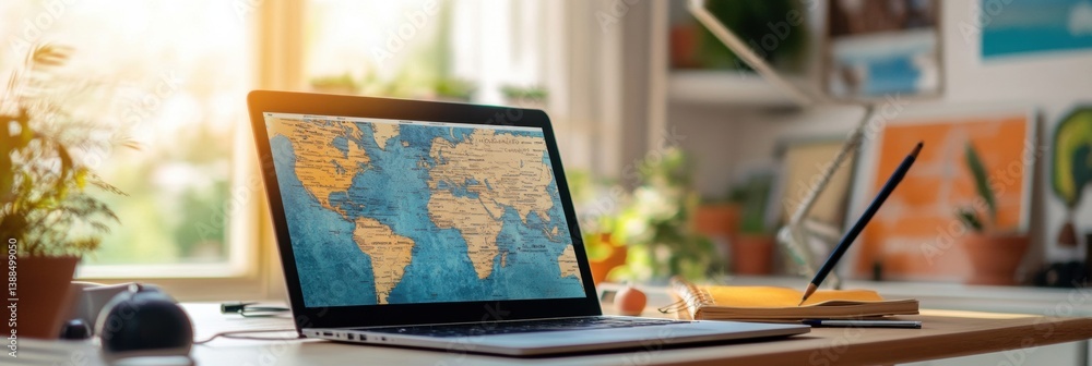 Aufkleber virtual language learning experience with interactive exercises and travel inspirations in a modern 