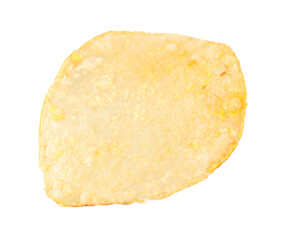 One tasty potato chip isolated on white