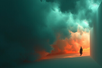 Solitary Figures in Dreamlike Landscapes &ndash; A Visual Journey Through Silence, Emotion, and Inner Reflection in Surreal, Realistic, and Anime-Inspired Artistic Styles