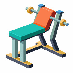 gym equipment isolated on white background