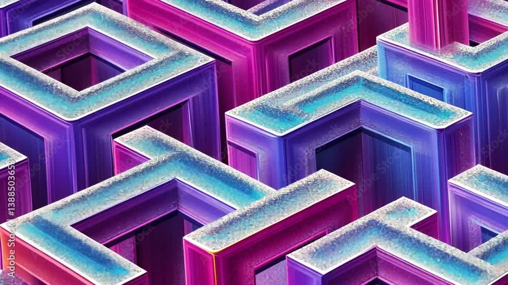 Poster colorful geometric patterns create a mesmerizing 3d effect generative ai