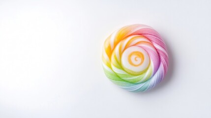 Vibrant Rainbow Swirl Lollipop