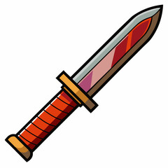 vector illustration of a syringe with blood