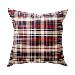 Plaid Cushion on Transparent Background