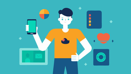 Personalized Fitness Plans A user in workout gear with a mobile app showing a custom exercise routine and nutritional advice tailored to their fitness goals and preferences.