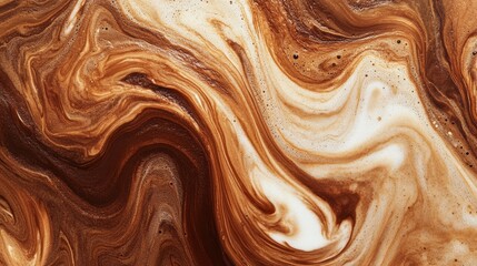 Coffee texture. Rich brown coffee crema swirling in close-up