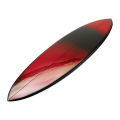 Red Surfboard on Transparent Background