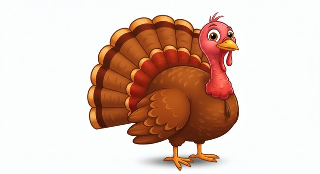 turkey cartoon isolated on white background