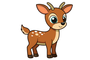 Natural wildlife a cute Deer silhouette vector and icon illustration design with no background.