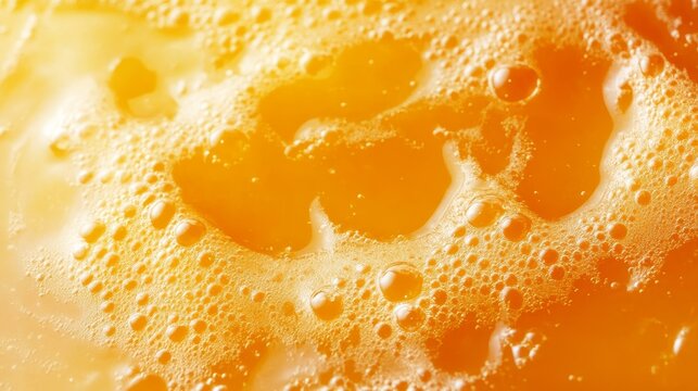 Pulpy orange juice texture in close-up - Powered by Adobe