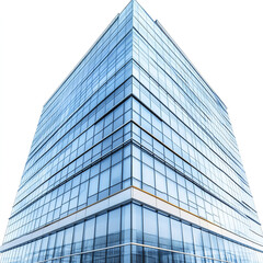 Obraz premium modern glass building isolated on white background