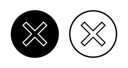 Close icon logo design. Delete sign and symbol. cross sign