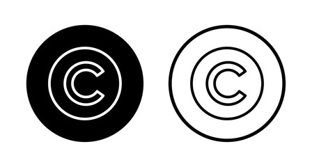 Copyright icon logo design. copyright sign and symbol