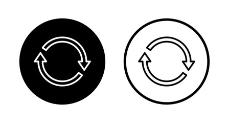 Refresh icon logo design. Reload sign and symbol. Update icon.