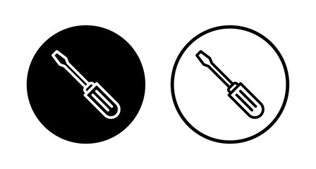 Screwdriver icon logo design. tools sign and symbol