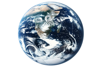 3D Illustration of Earth Globe with Blue Oceans and Green Continents