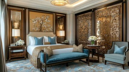 Luxurious Hotel Suite with Elegant Decor