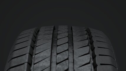 	
Close-up 3D Render of stacked car tires arranged in layers. Ideal for automotive industry, tire storage, or service center visuals.