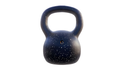 Fototapeta premium 3D Render Of A Black Kettlebell On An Isolated Transparent Background