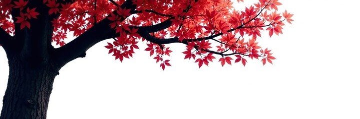 Dark isolated branches on white background with soft lightening effect, tree trunk, isolated branches