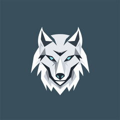 Geometric Wolf Head Design. (1)
