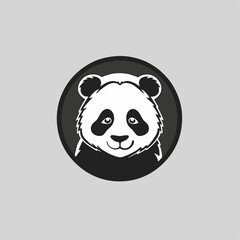 Cute Panda Bear Icon Design.