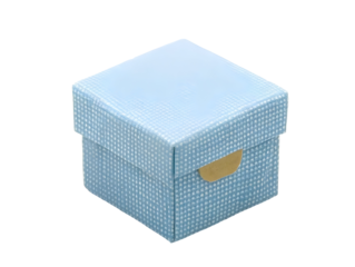 Abstract 3D Blue Box Illustration With Geometric Design On Isolated Background