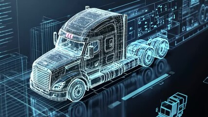 Futuristic Truck Design Visualization: Cutting-Edge Technology and Engineering Showcase - Powered by Adobe