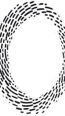 Abstract Dark Circle Shape Design With Transparent Background Illustration