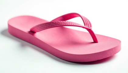 Close-up of a flip-flop, sole detail, white backdrop, isolated, macro