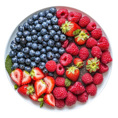 Vibrant Berry Platter on transparent background