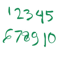 Fototapeta premium green grass alphabet