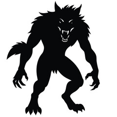 Were wolf isolated on white background