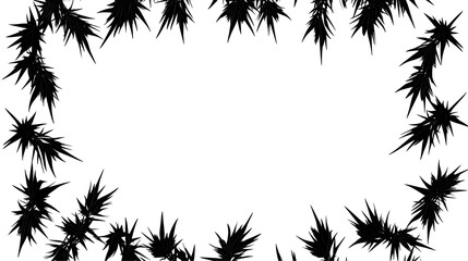 Abstract Black Background Illustration With White Dots And Light Frame