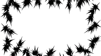 Abstract Black Background Illustration With White Dots And Light Frame