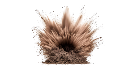Abstract Brown Explosion Effect Illustration On Isolated Background