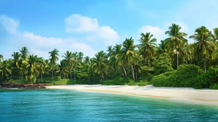 Obraz premium Serene Tropical Beach Scene