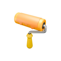 Dripping Paint Roller Front View Icon